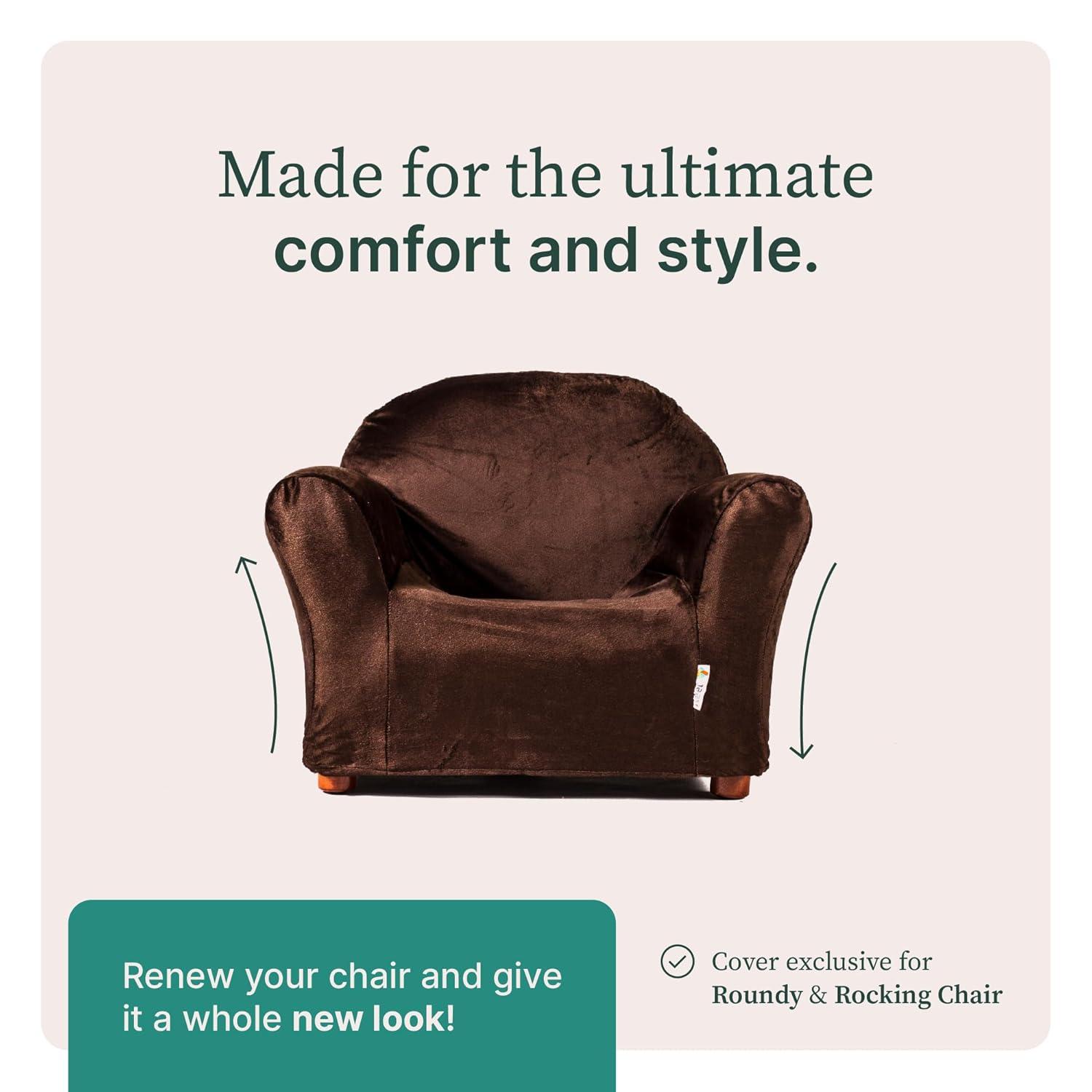 Keet Keet Roundy Kid's Chair + Cover Combo Set Brown