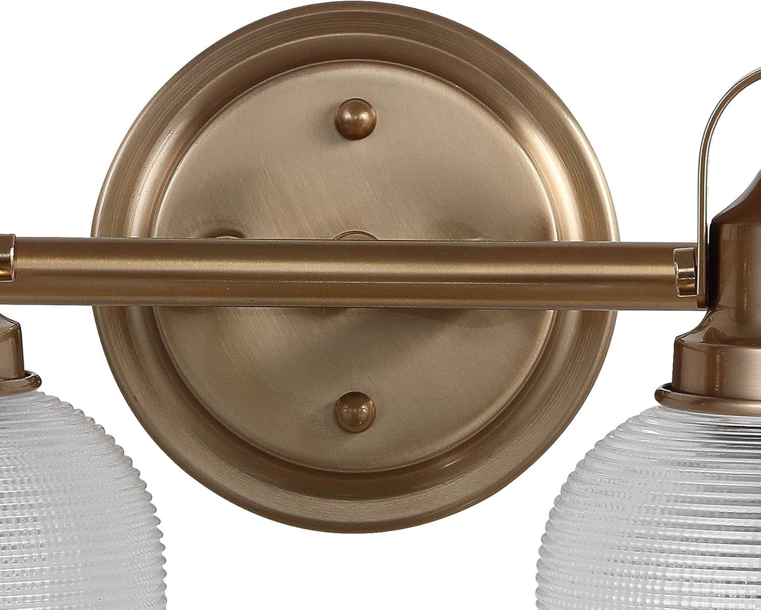 Virginia 17.25" 2-Light Metal/Glass LED Vanity Light, Brass Gold