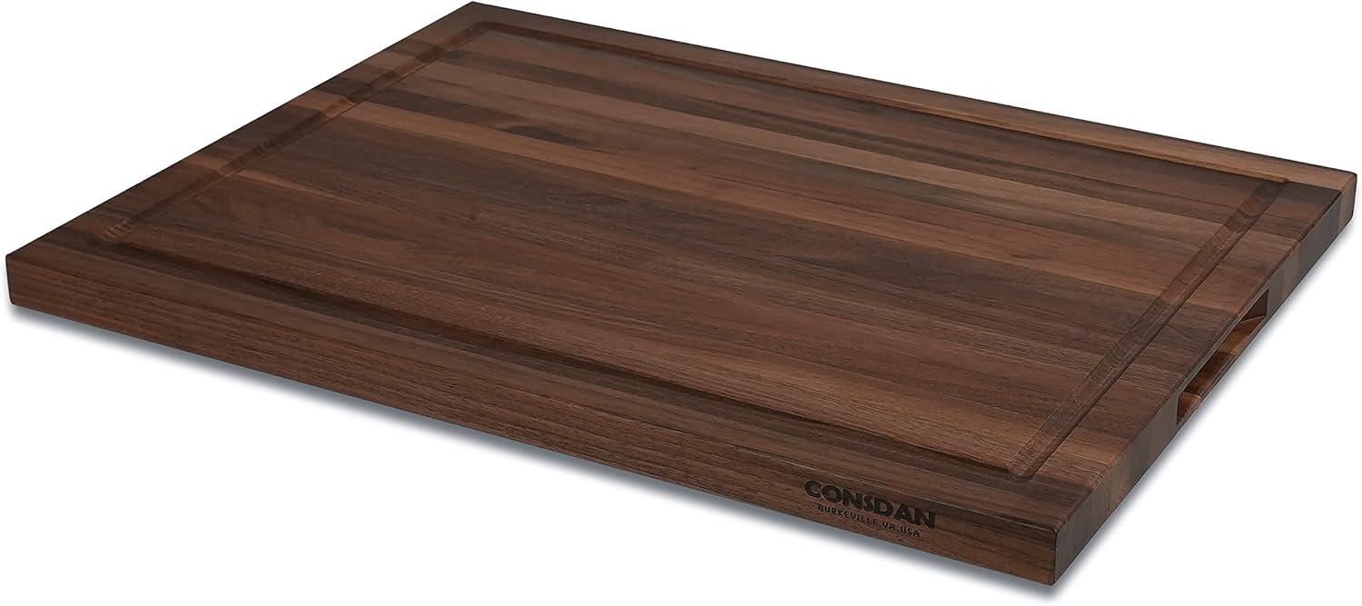 CONSDAN CONSDAN Wood Cutting Board, Black Walnut