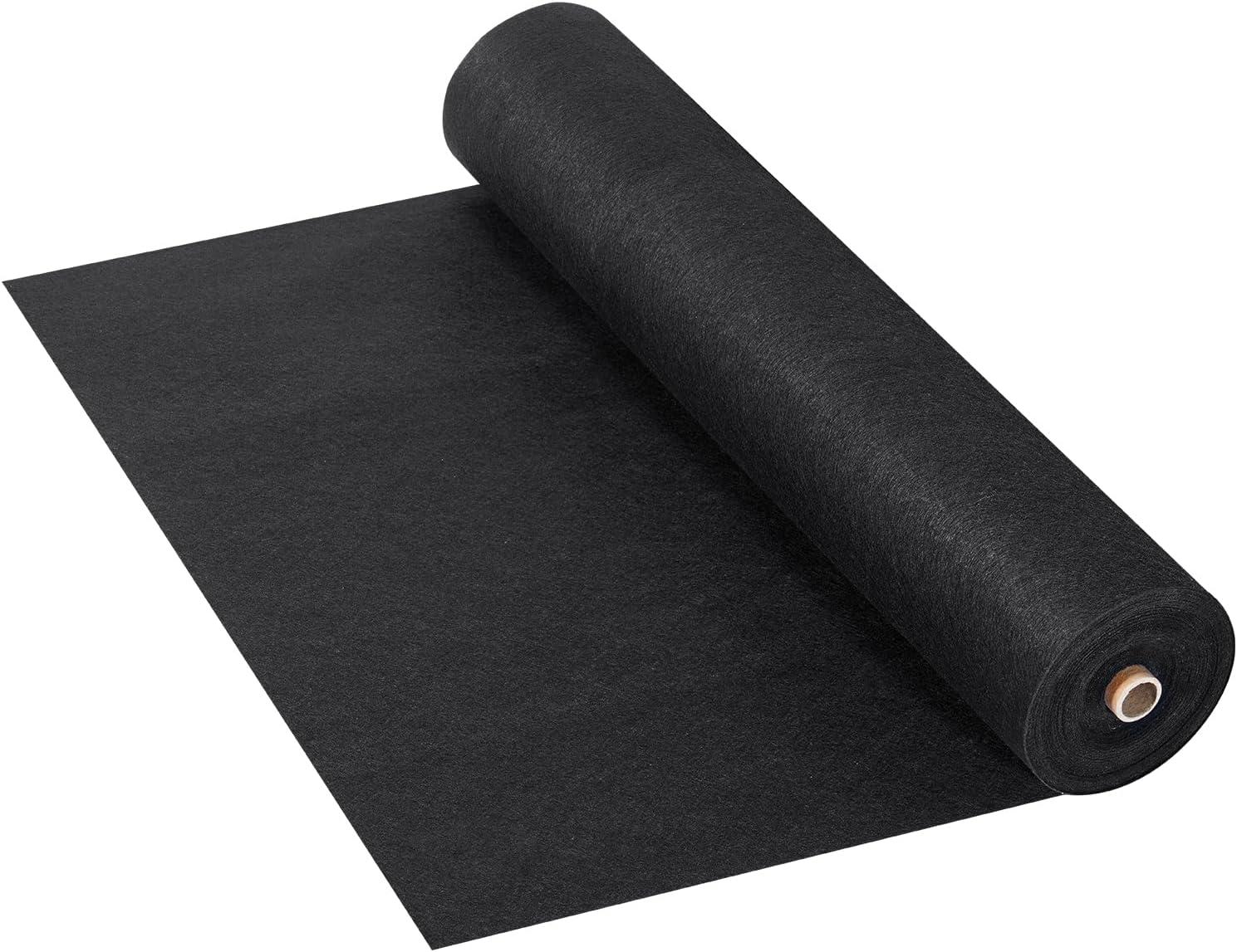 VEVOR 6FTx100FT Non-Woven Geotextile Heavy Duty 8oz Driveway Underlayment for Gravel, Ground Cover, Garden Weed Barrier, Drainage Fabric, Landscaping, Black