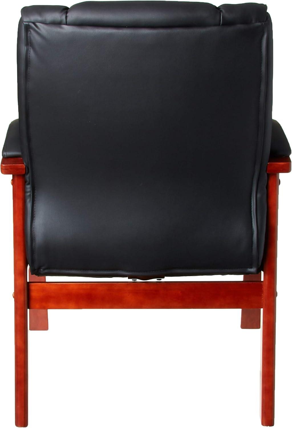 Mid-Back Wood Finished Guest Chair - Boss Office Products