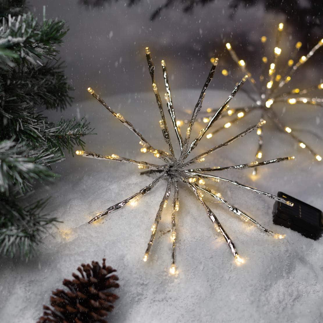 Solar LED Hanging Snowflake Starburst Light