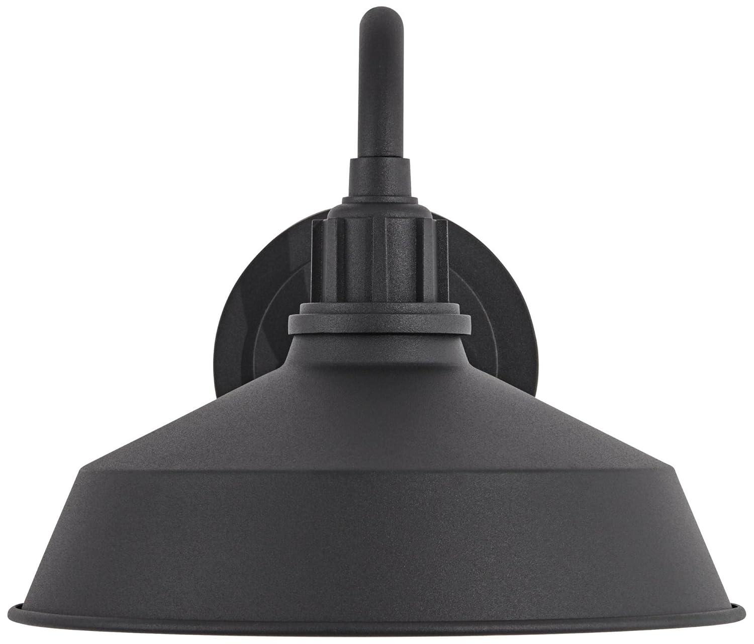 Franklin Iron Works Arnett Rustic Outdoor Wall Light Fixture Black Gooseneck Arm 10 1/2" for Post Exterior Barn Deck House Porch Yard Posts Patio Home