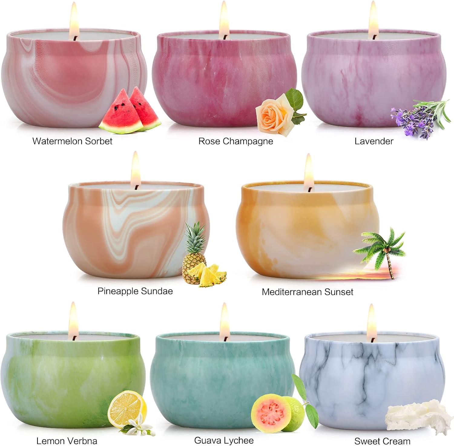 Scented Candles Gifts for Women, 8 Pack Candles for Home Scented, Soy Scented Candles for Home, Aromatherapy Candle Gifts Set for Christmas Day, Birthday, Mothers Day, Valentine's Day