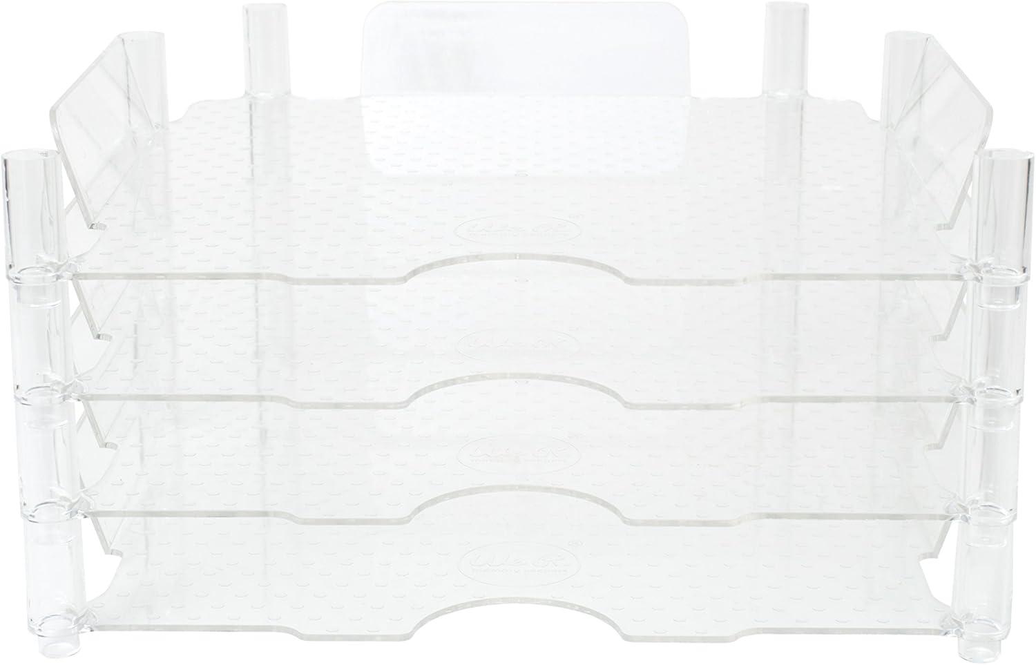 Stackable Acrylic Paper Trays Retail Packaged 4/Pkg-Clear 12"X12"