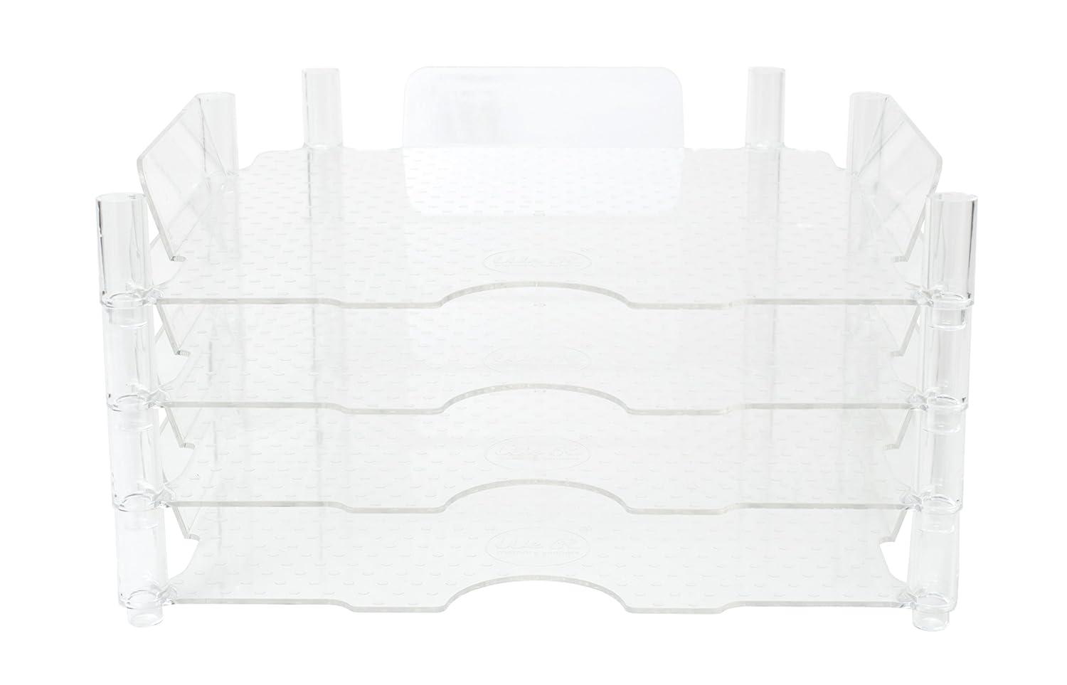Stackable Acrylic Paper Trays Retail Packaged 4/Pkg-Clear 12"X12"