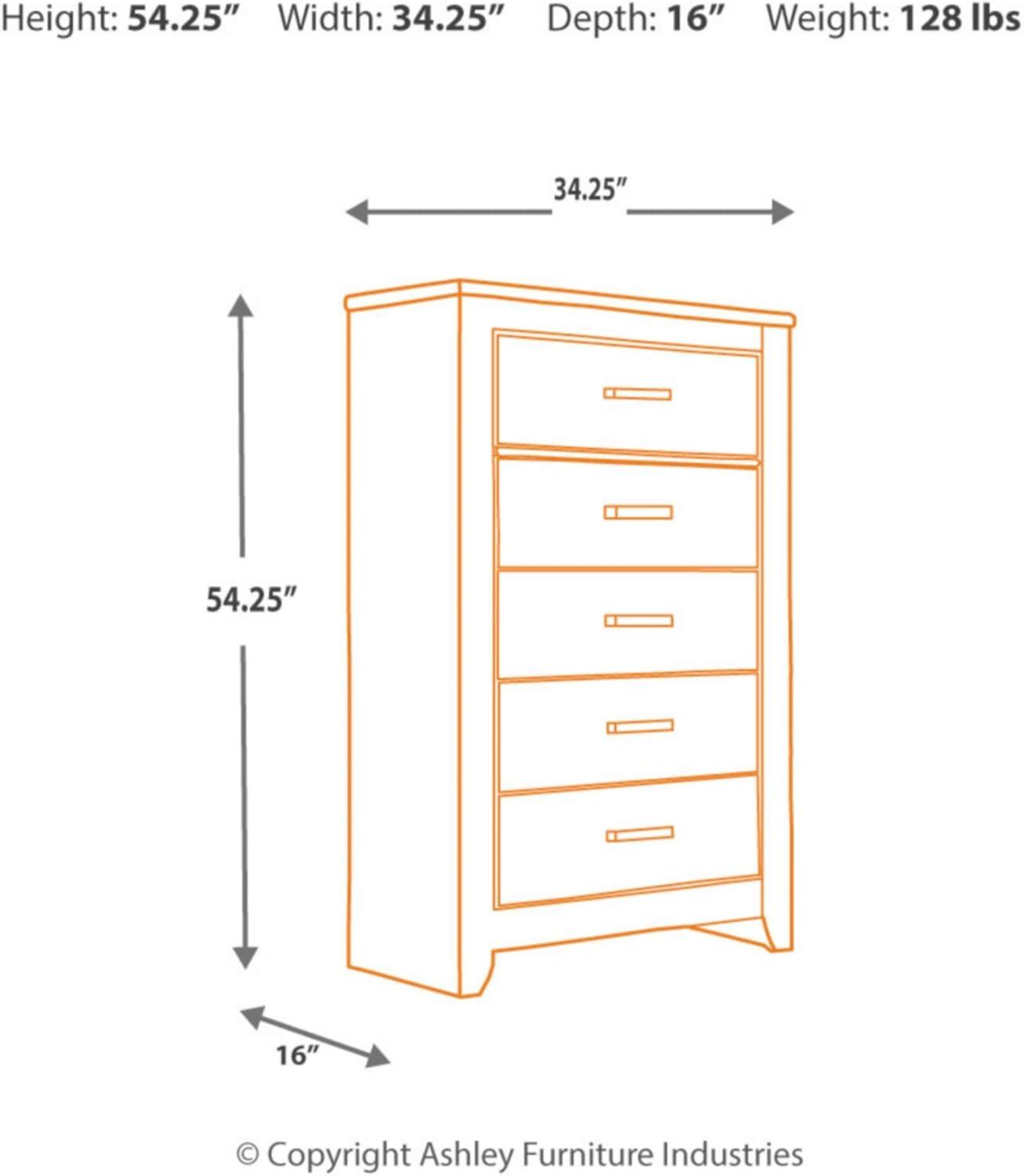 Zelen 5 Drawer 34.25" W Chest