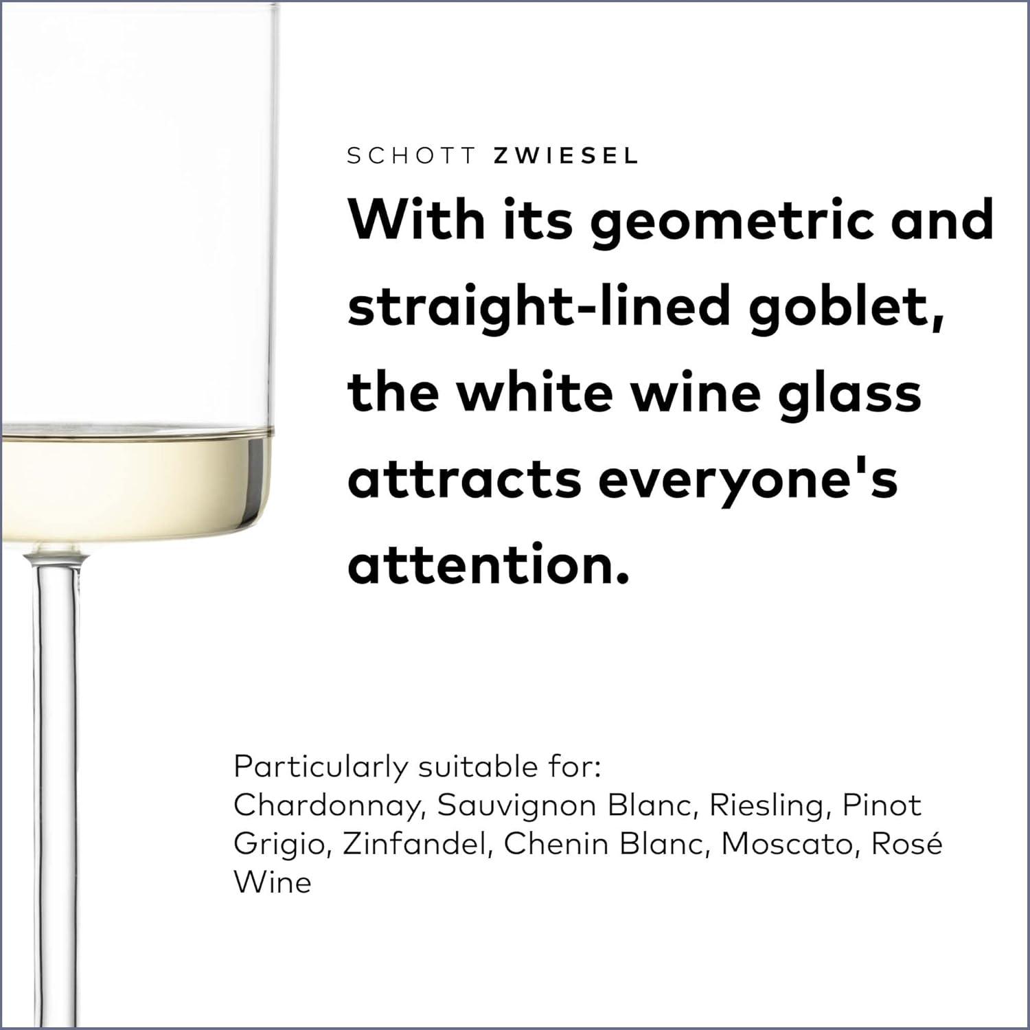 Modo 13.5 oz. Crystal White Wine Glass (Set of 4)