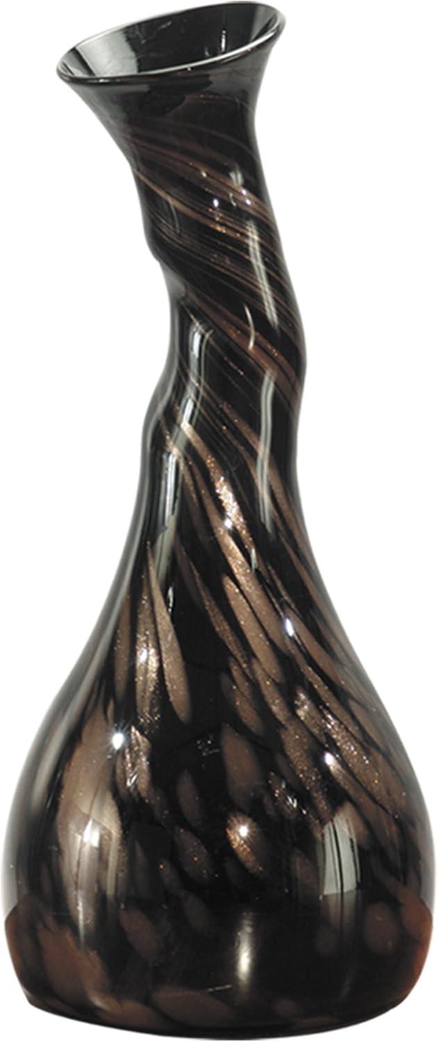 Springdale 15.75"H Twisted Gourd Hand Blown Art Glass Vase