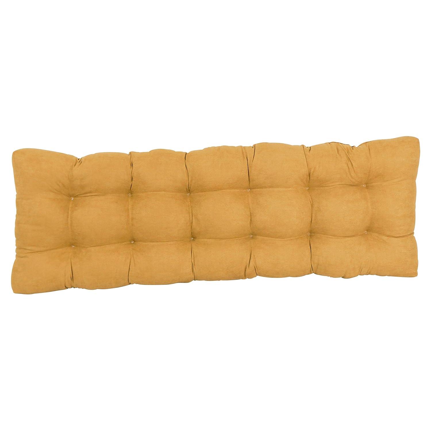 Blazing Needles 60-inch by 19-inch Tufted Solid Microsuede Bench Cushion