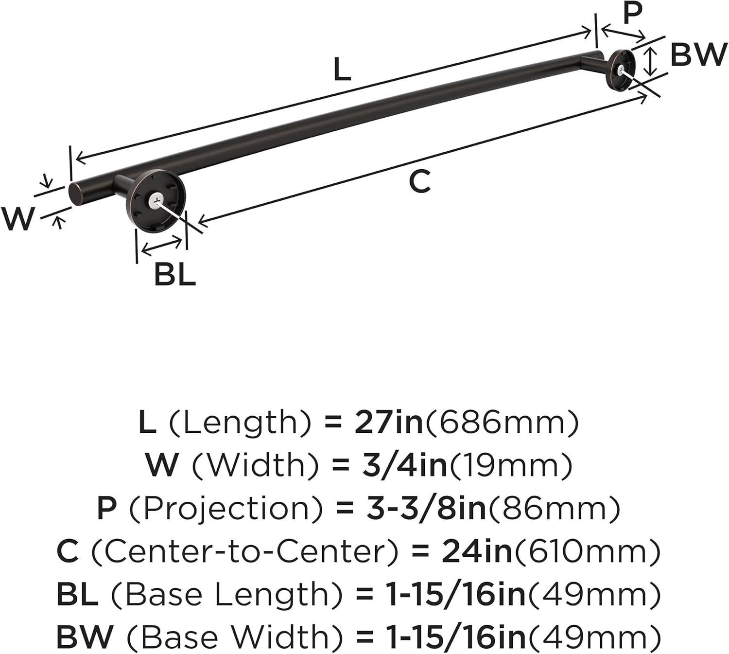 Arrondi™ 27" Wall Mounted Towel Bar