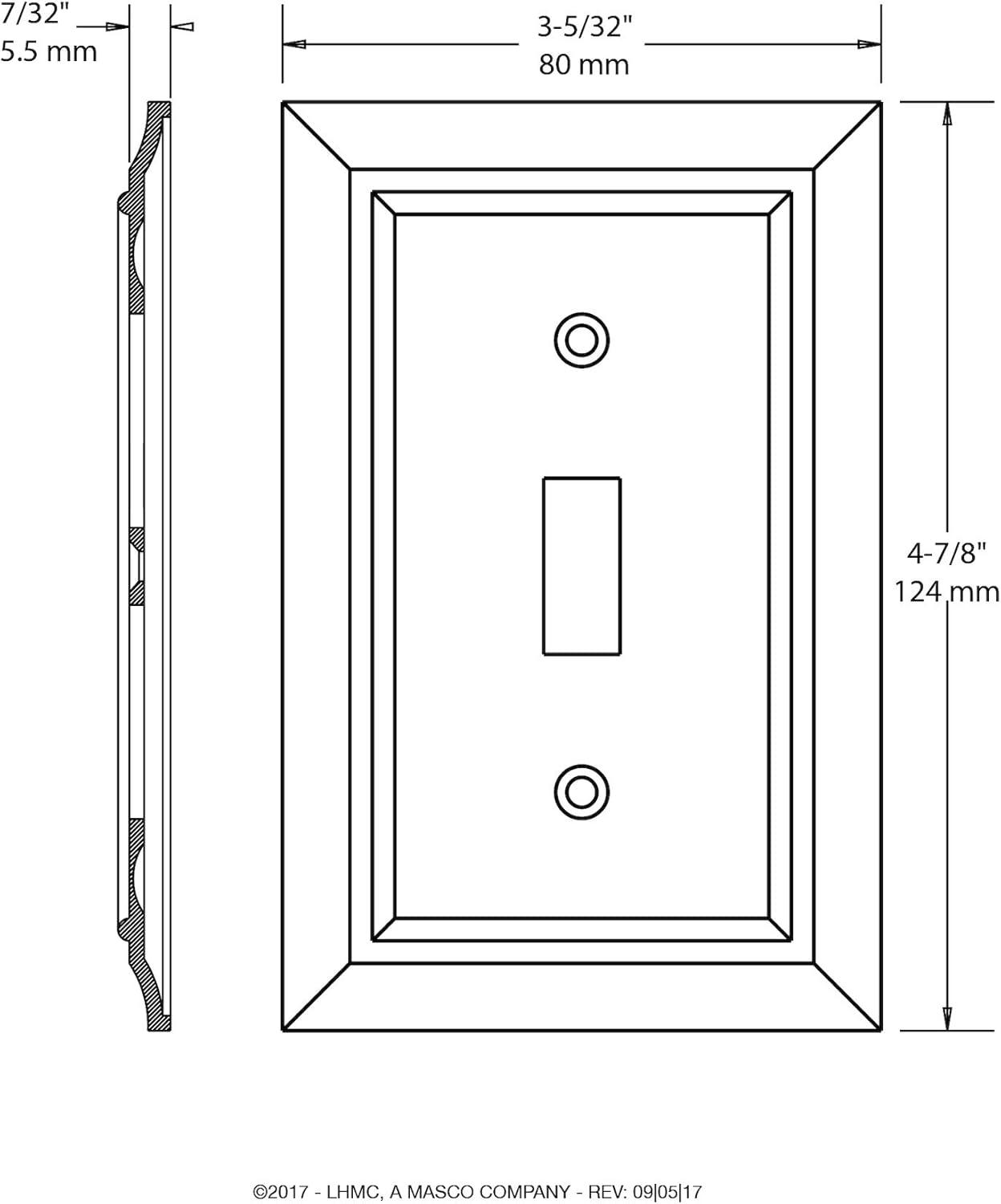 Architectural 1-Gang Toggle Light Switch Wall Plate