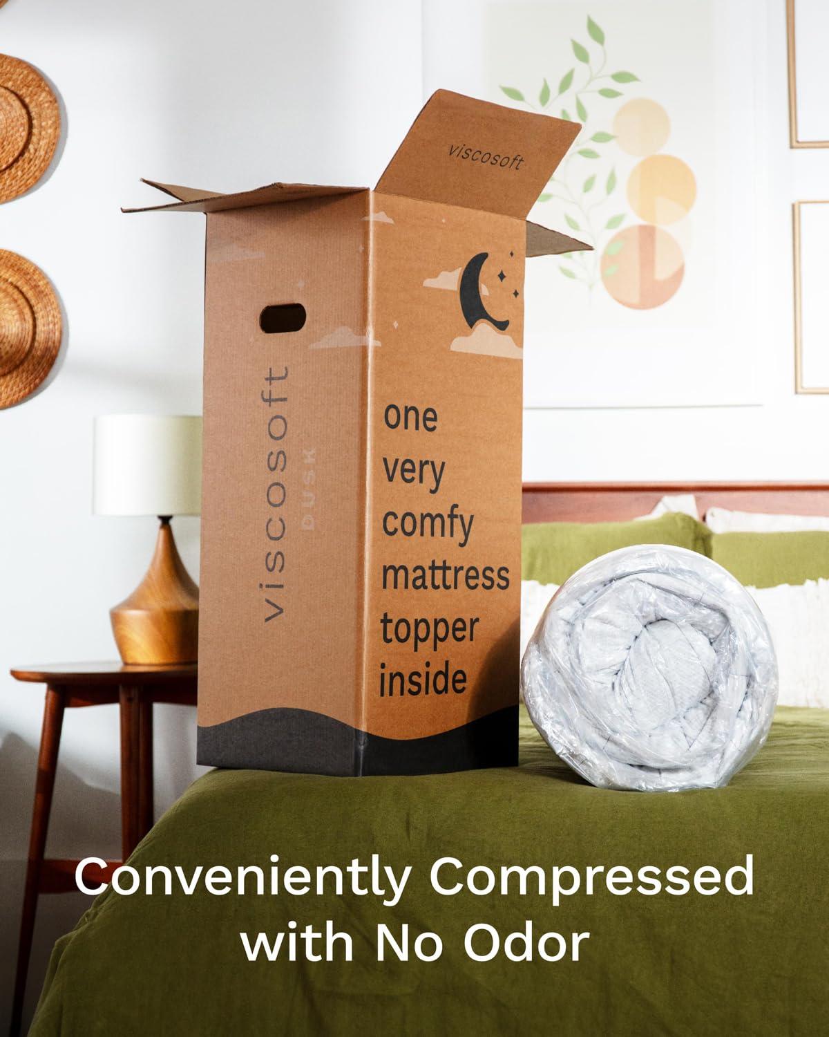 Mattress Topper - 2 Inch - CertiPUR-US Certified Memory Foam - Dusk by Viscosoft  Twin