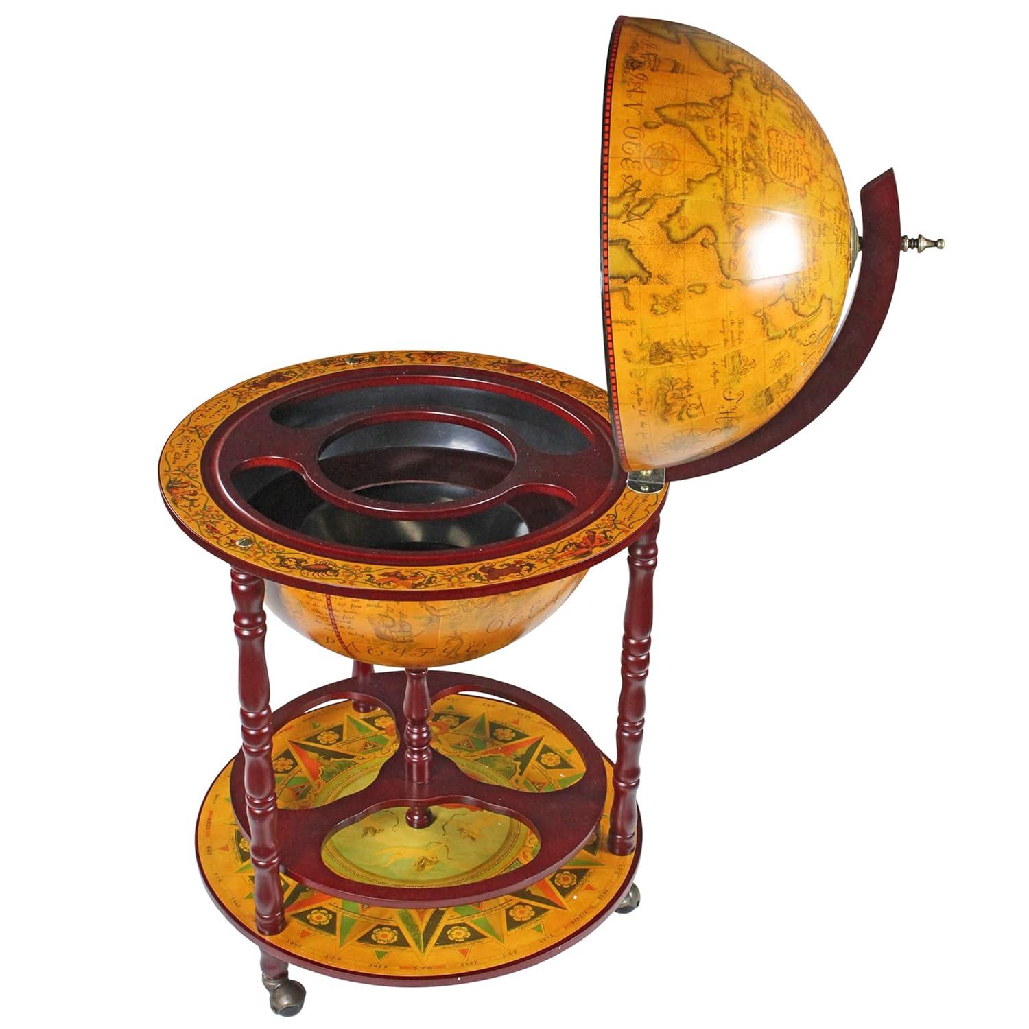 Sixteenth-Century Italian Replica Mahogany Globe Bar