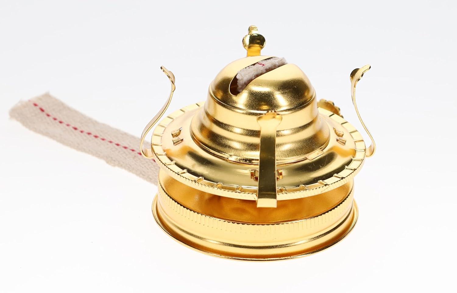B&P Lamp® #2 Kerosene Lamp Burner For Mason Jars and Fruit Jars to DIY Oil Lamp (Brass)