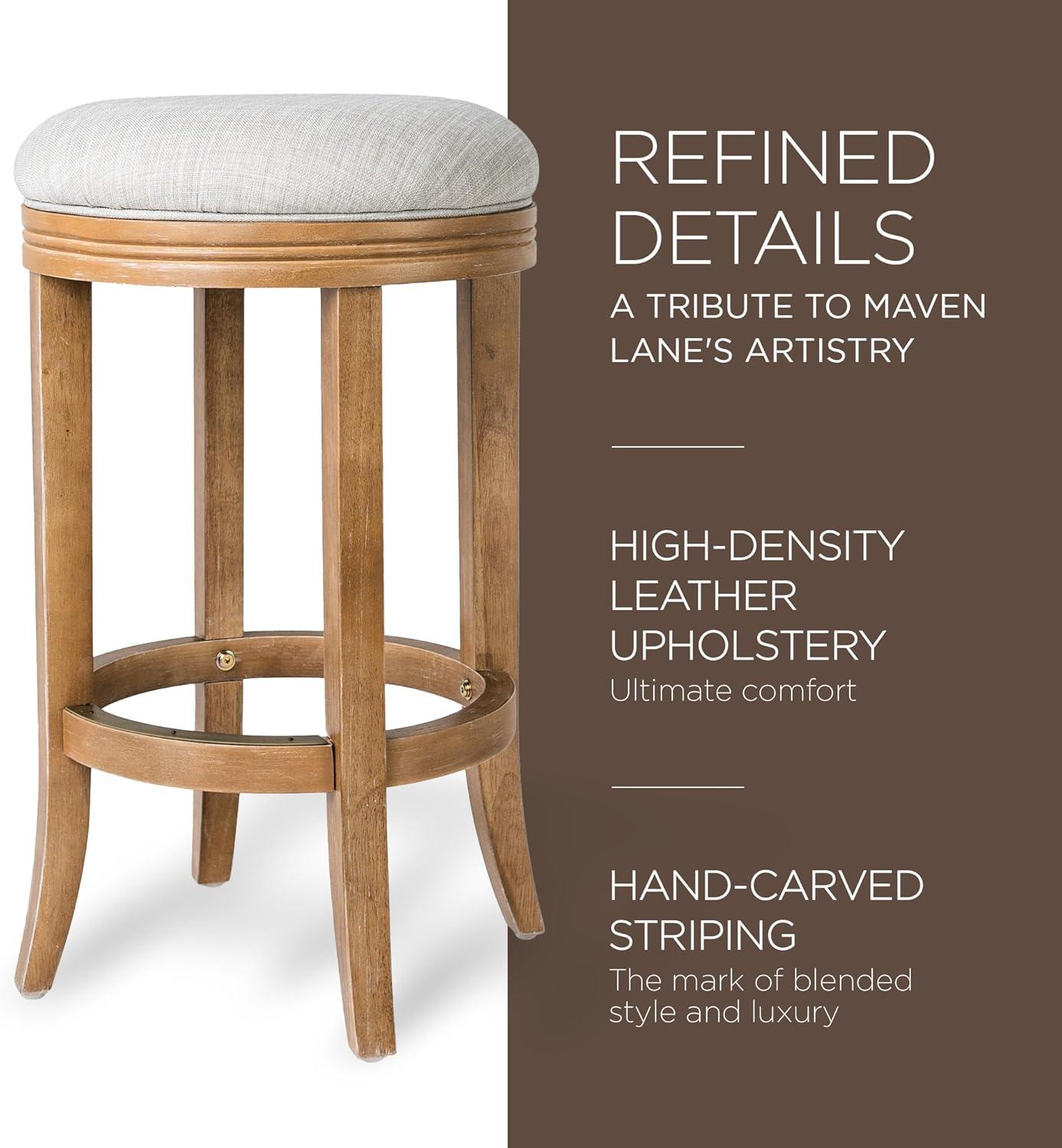 Maven Lane Eva Bar Stool with Fabric Upholstery