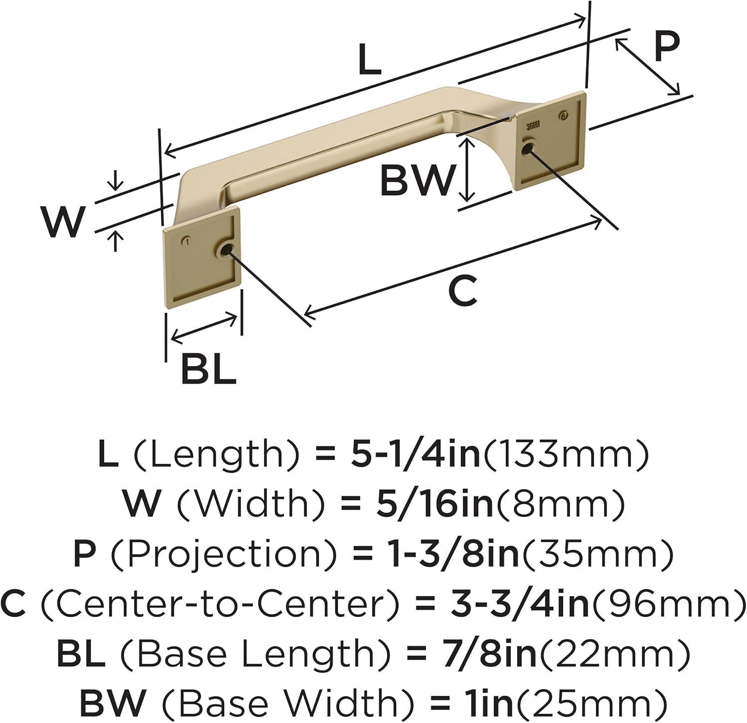 Exceed 3-3/4 inch (96mm) Center-to-Center