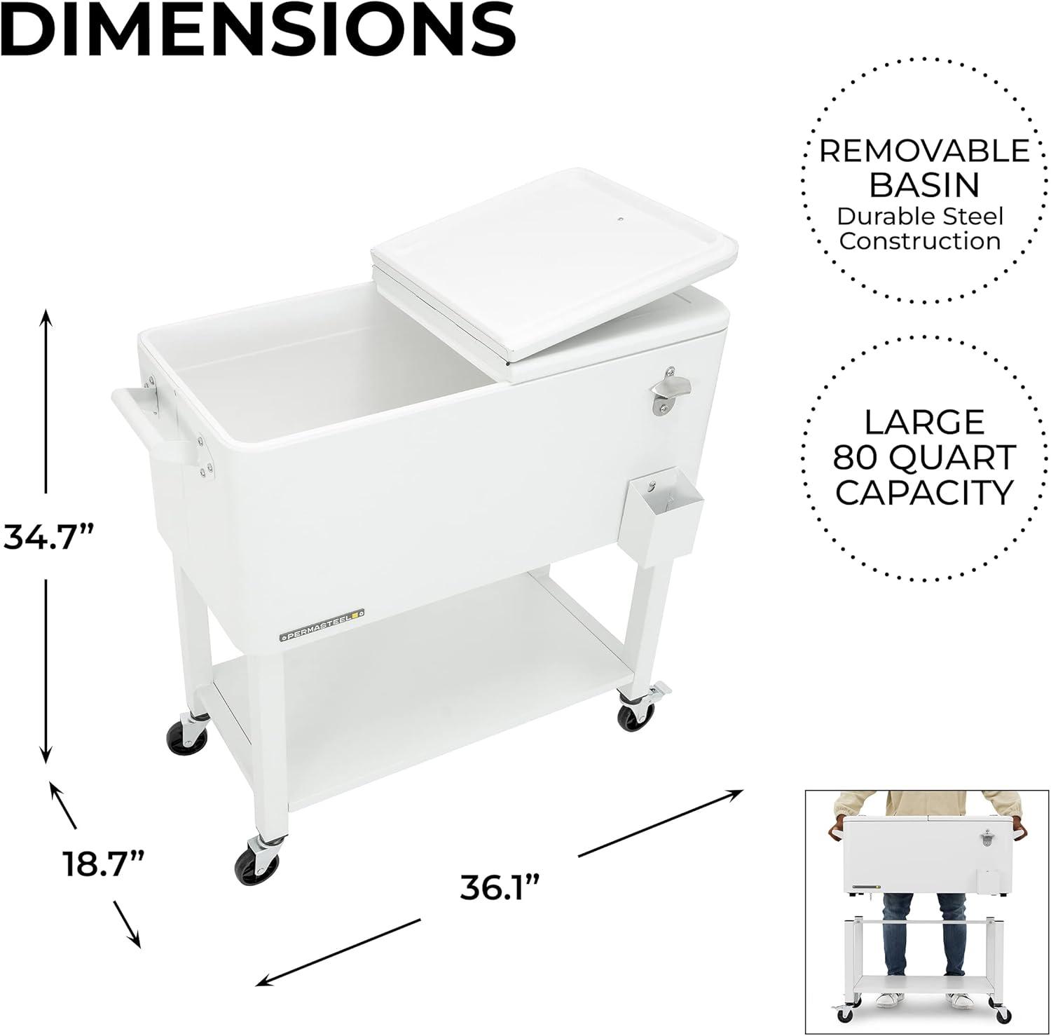 Permasteel 80-Qt Outdoor Patio Cooler with Removable Basin