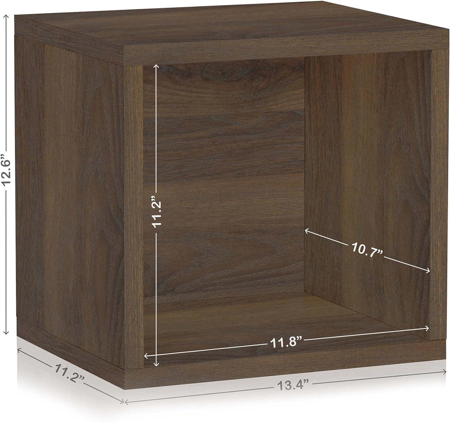 Royal Walnut Modular Stackable Cube Organizer - 11.2" x 13.4" x 12.6"