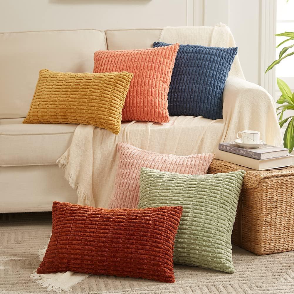 Houndstooth Cotton Blend Reversible Pillow Cover (Set of 4)
