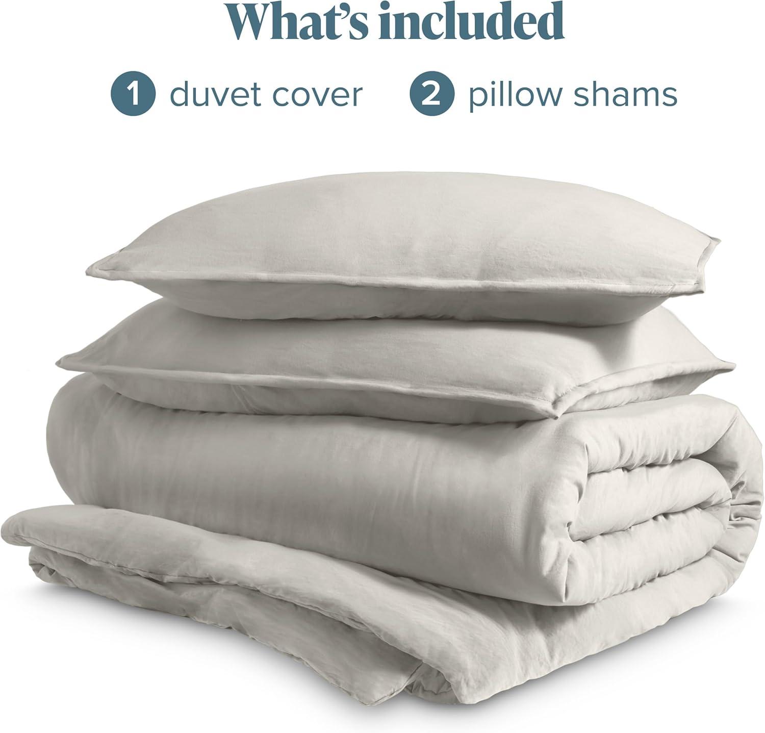 Bare Home Washed Microfiber Duvet Cover Set