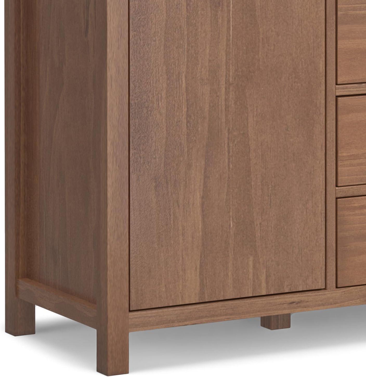 Hollander Medium Saddle Brown Solid Wood Sideboard Buffet