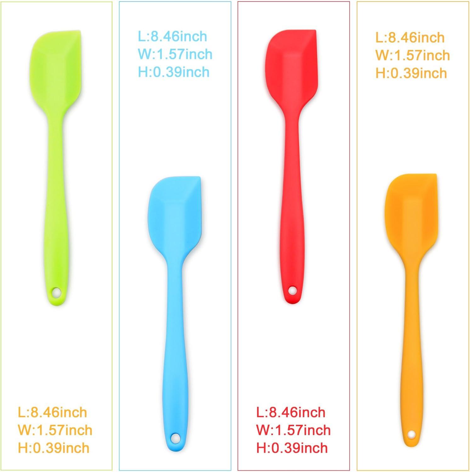 Multicolor Silicone 4-Piece Heat-Resistant Spatula Set