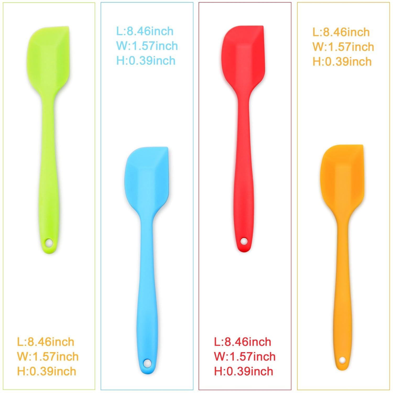 Multicolor Silicone 4-Piece Heat-Resistant Spatula Set