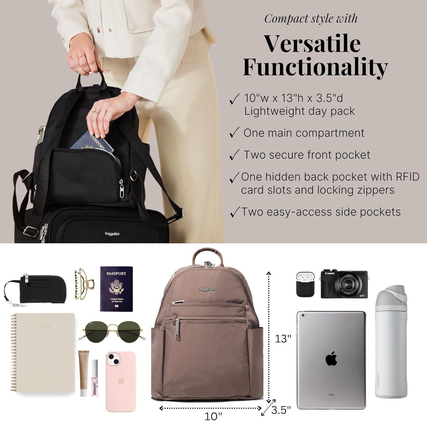 baggallini Securtex® Anti-Theft Vacation Backpack - Portobello