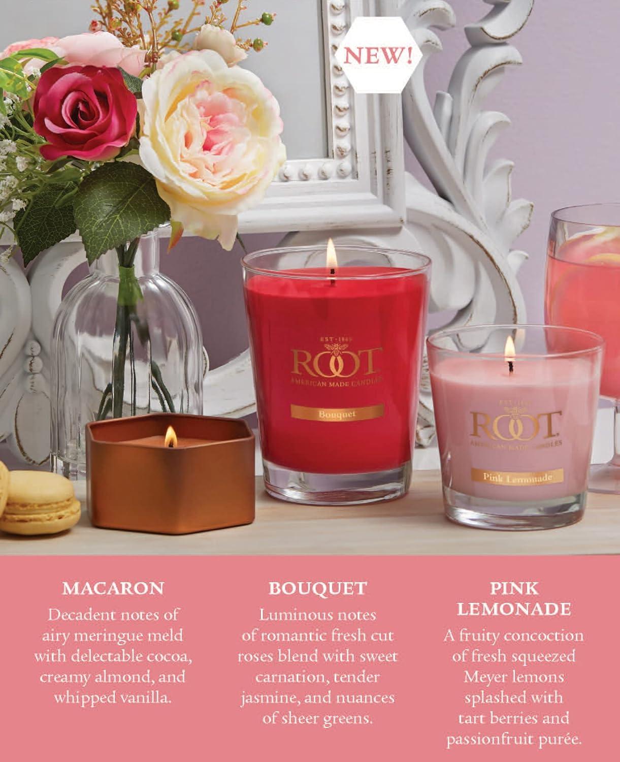 Root Candles Scented Candles Honeycomb Veriglass Premium Handcrafted Beeswax Blend Candle, Small, Small, Bouquet