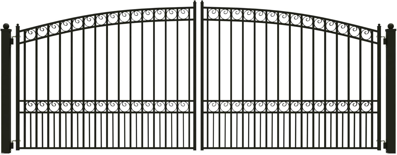 ALEKO Steel Dual Swing Driveway Gate - LONDON Style