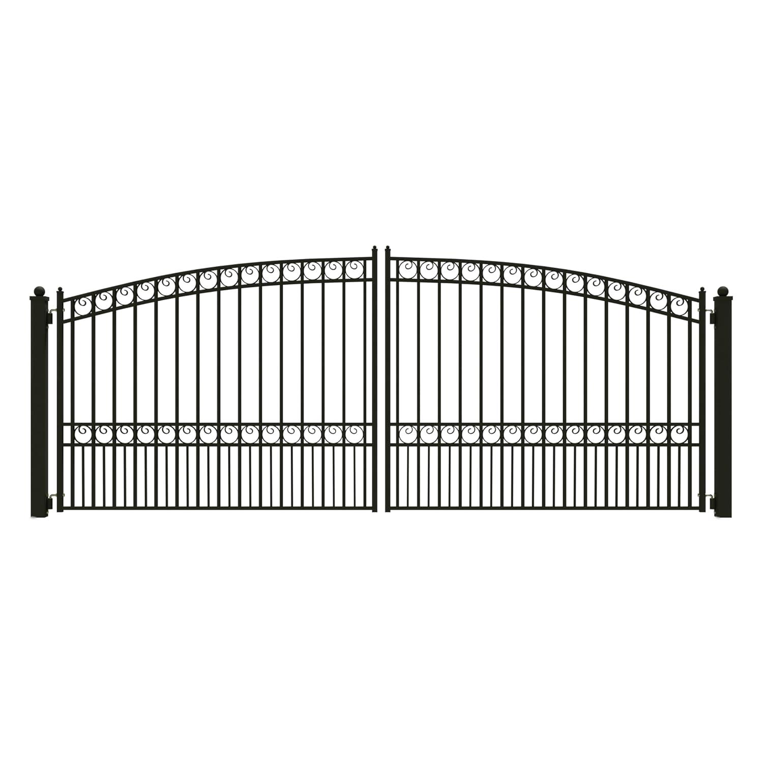 ALEKO Steel Dual Swing Driveway Gate - LONDON Style