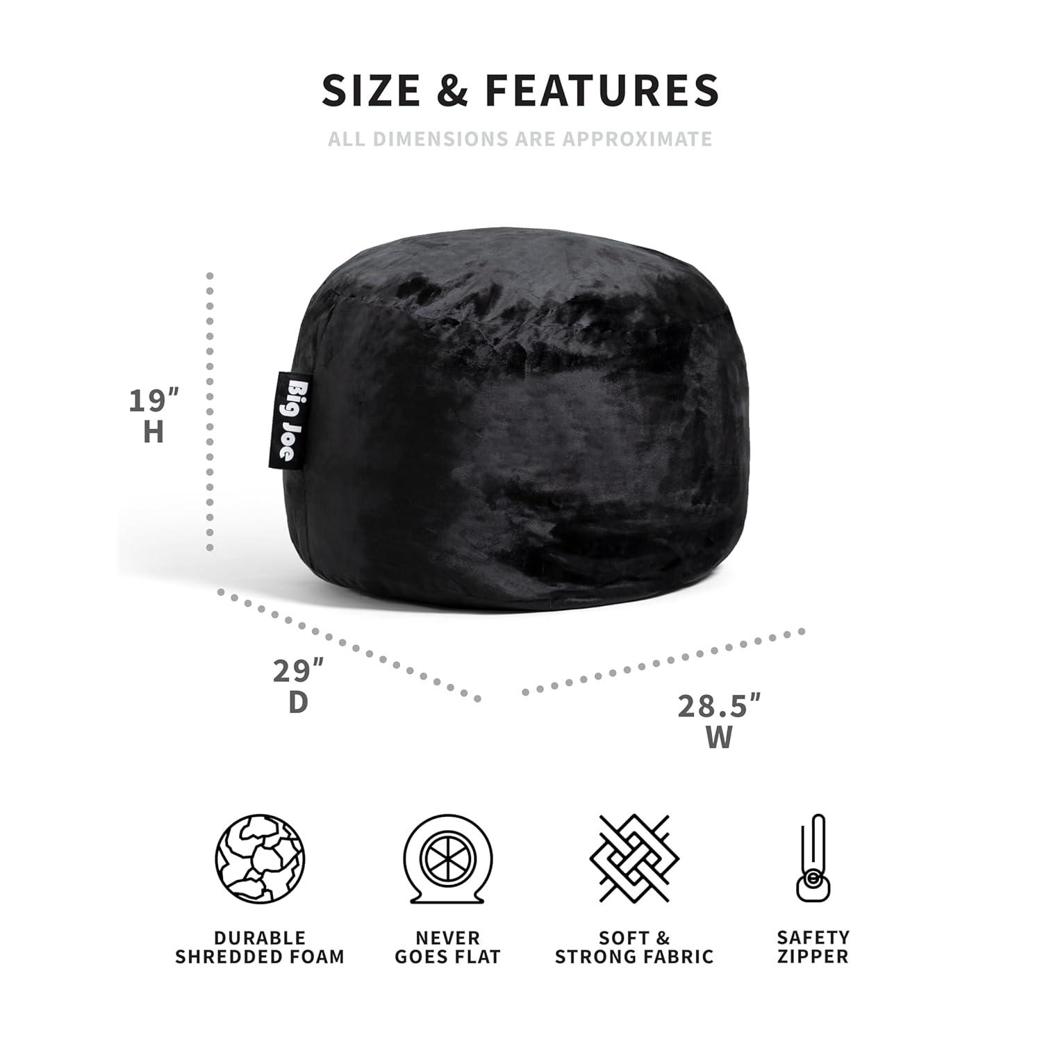 Big Joe Extra Large Memory Foam Bean Bag Sofa with Soft Removable Cover