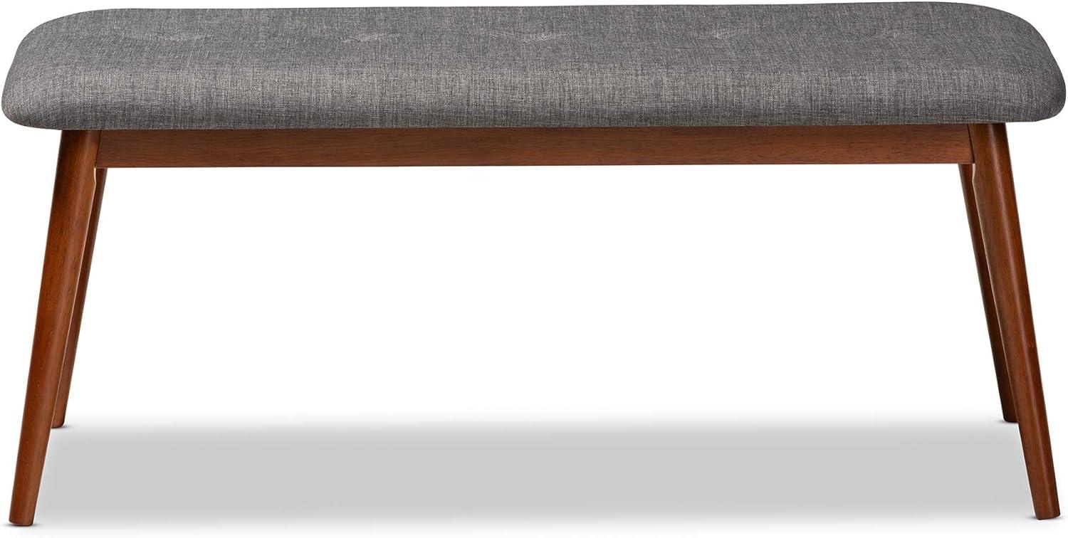 XylehR Flora II Dark Gray and Oak Dining Bench