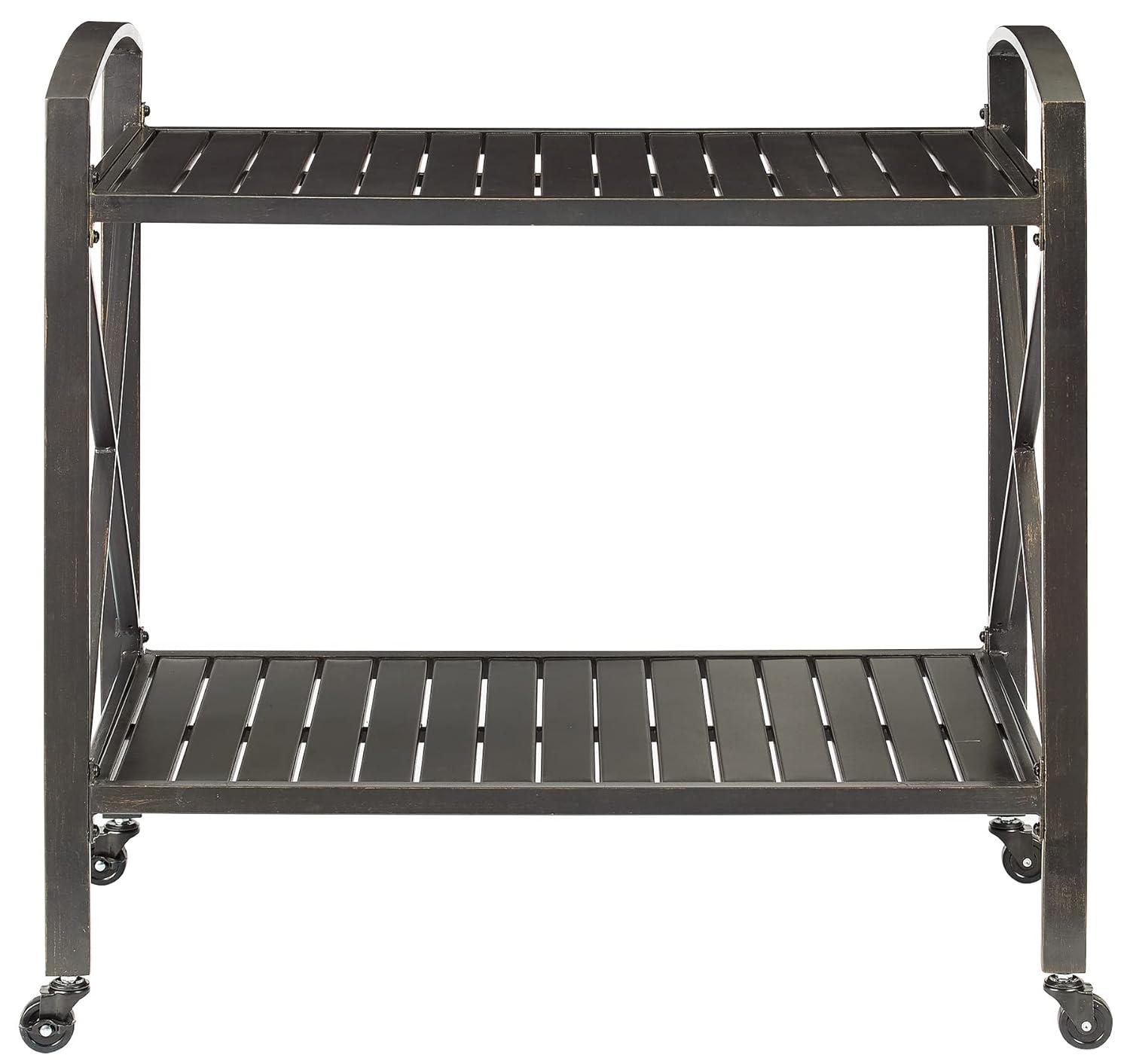 Kaplan Outdoor Steel Bar Cart Bronze - Crosley