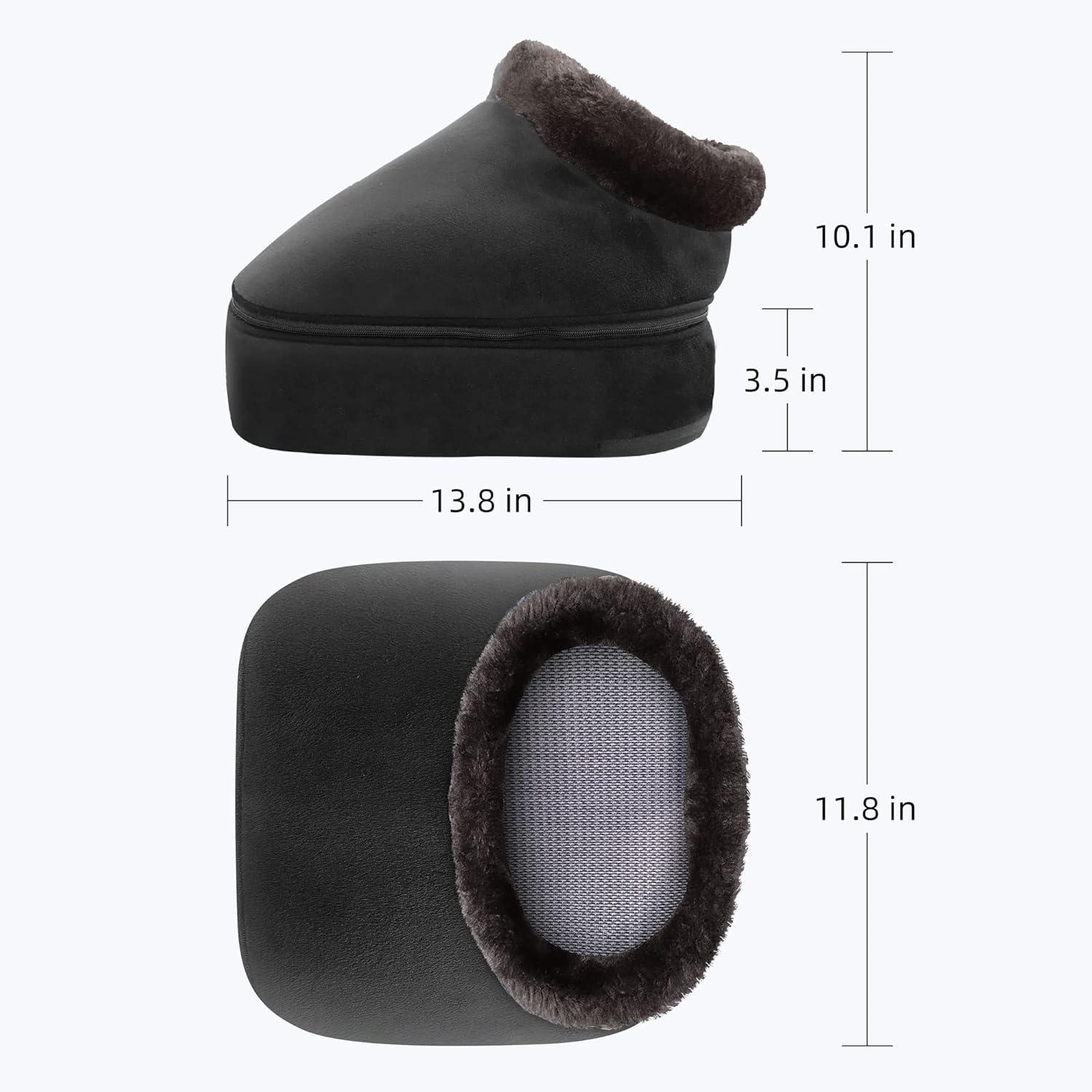 COMFIER Foot Warmer Massager,Gifts for Women,Men,Shiatsu Foot Massager with Heat, Electric Heating Pad for Back Feet,Back Massager for Pain Relief(Black)