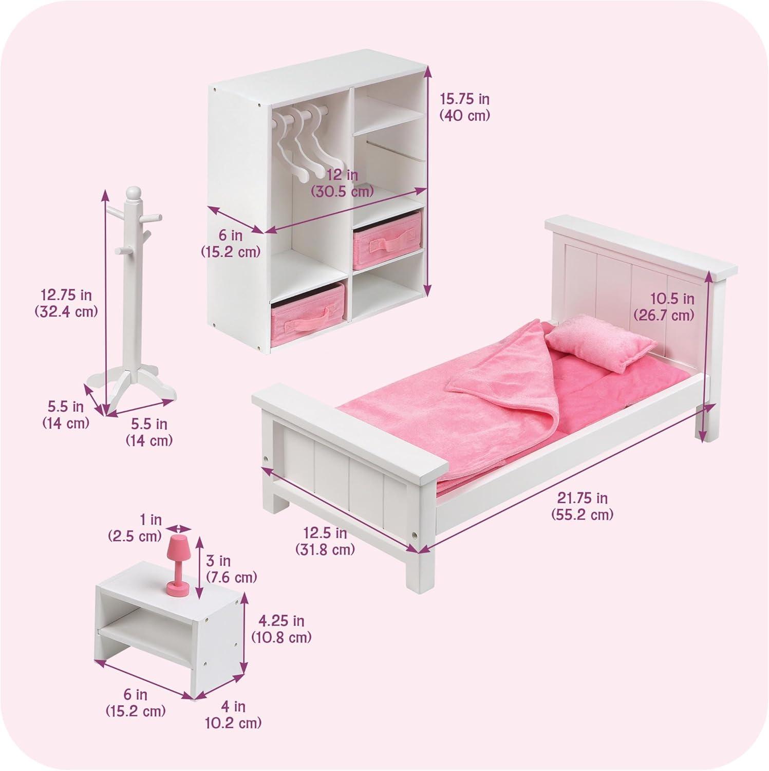 Badger Basket Bedroom Furniture Set for 18 inch Dolls