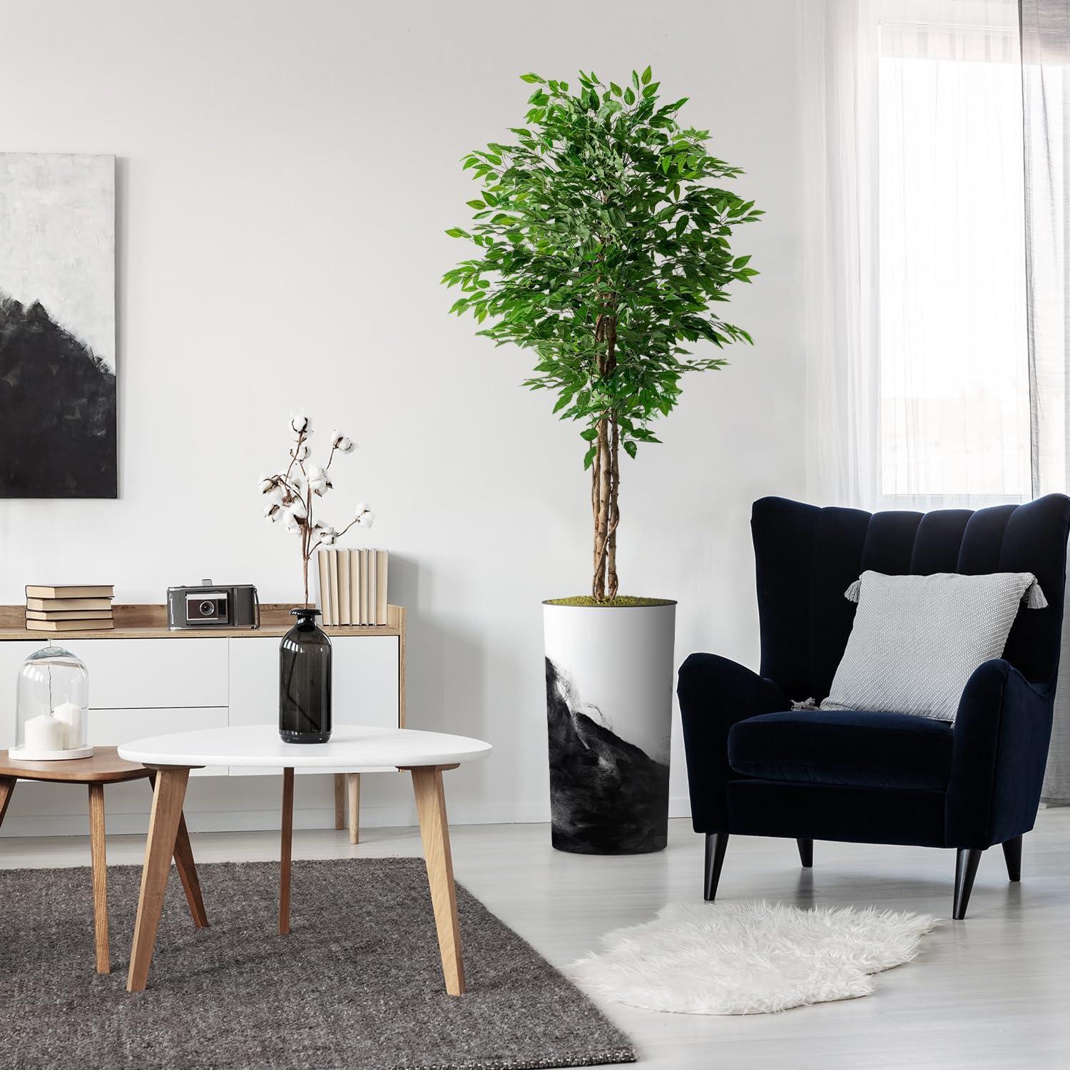 SIGNLEADER Artificial Plant In Planter, Fake Areca Tropical Palm Plant Home Decoration (Plant Pot Plus Plant)