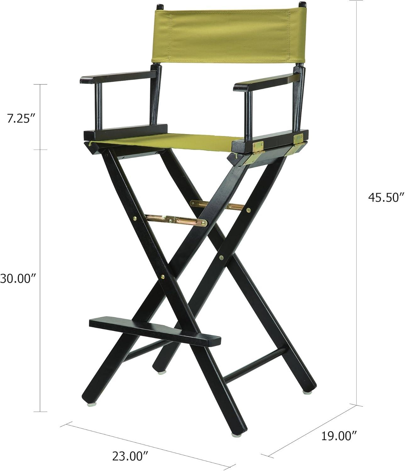 "30" Director's Chair Black Frame-Olive Canvas"