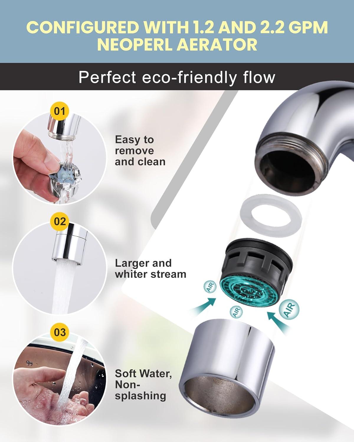 Aleasha Single Handle Deck Mounted Bar Faucet Inclued Supply Lines AL-4M04C