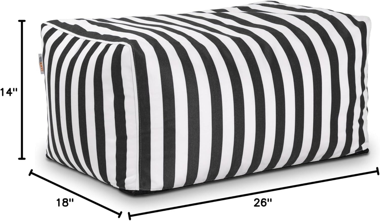 Jaxx Leon Outdoor Bean Bag Ottoman, Taupe