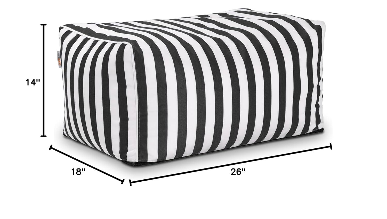 Jaxx Leon Outdoor Bean Bag Ottoman, Taupe