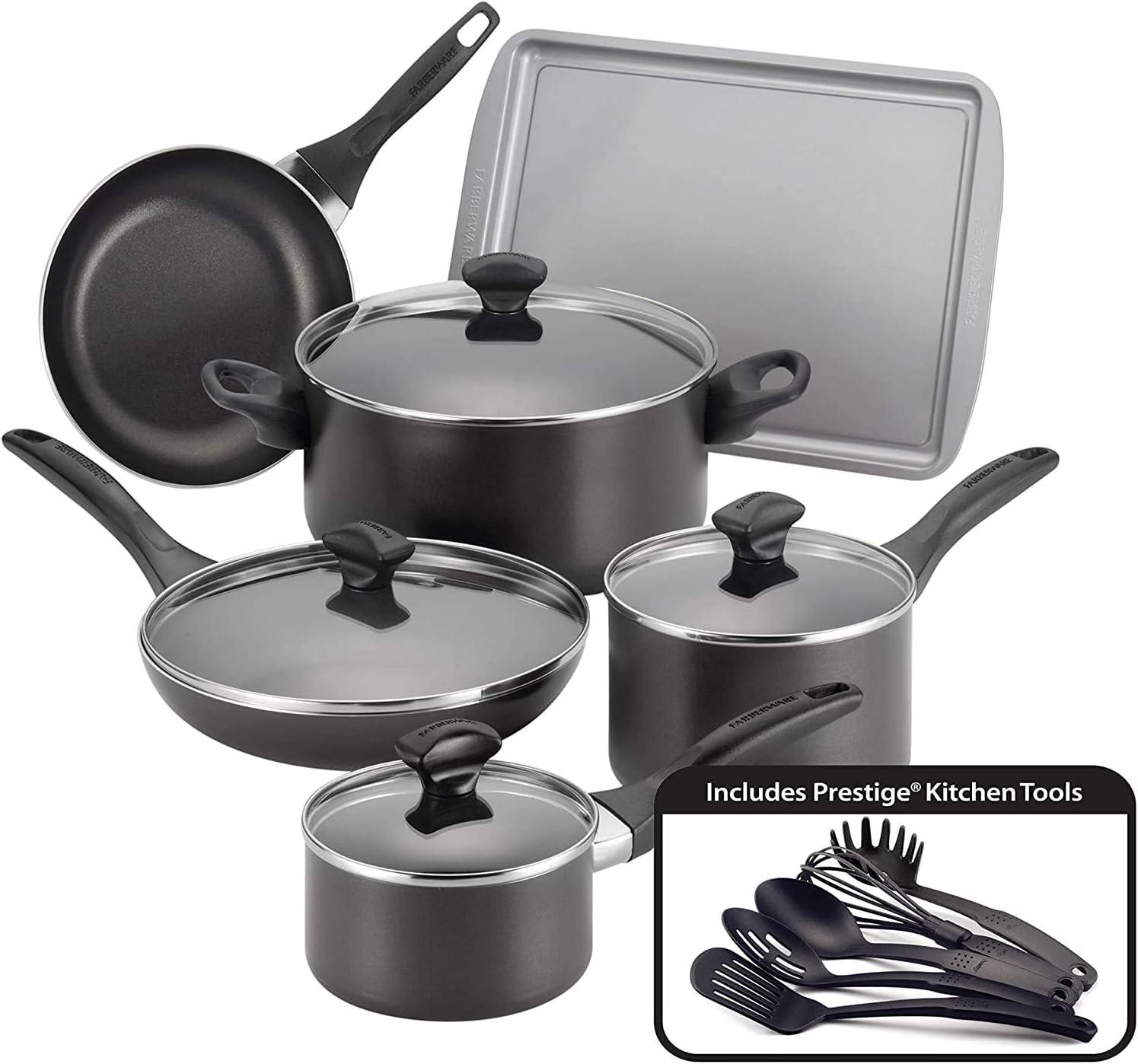 Farberware Farberware Dishwasher Safe Nonstick Cookware Pots and Pans
