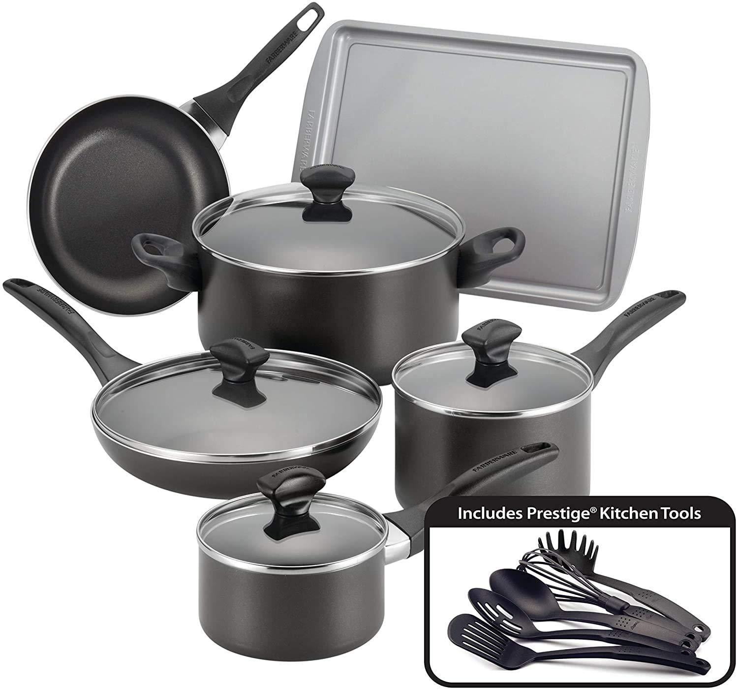 Farberware Farberware Dishwasher Safe Nonstick Cookware Pots and Pans