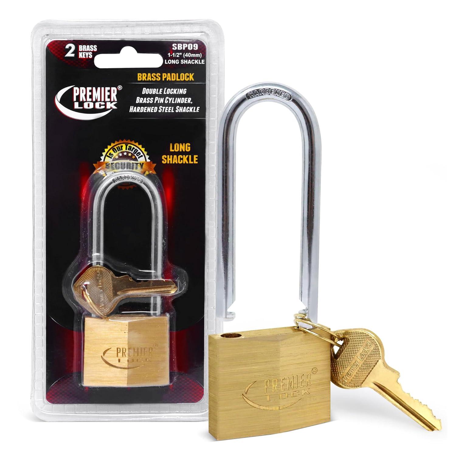 SBP09 Solid Brass Padlocks, 1-1/2-Inch, 1-Pack