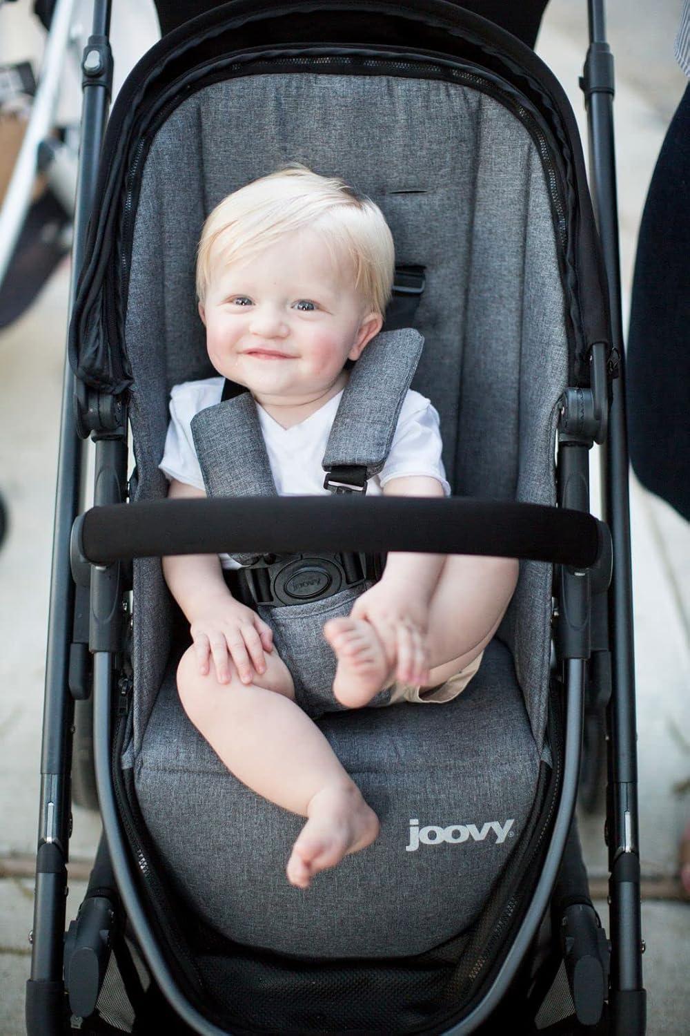 Joovy Qool Convertible Modular Single Double Triple Stroller - Gray