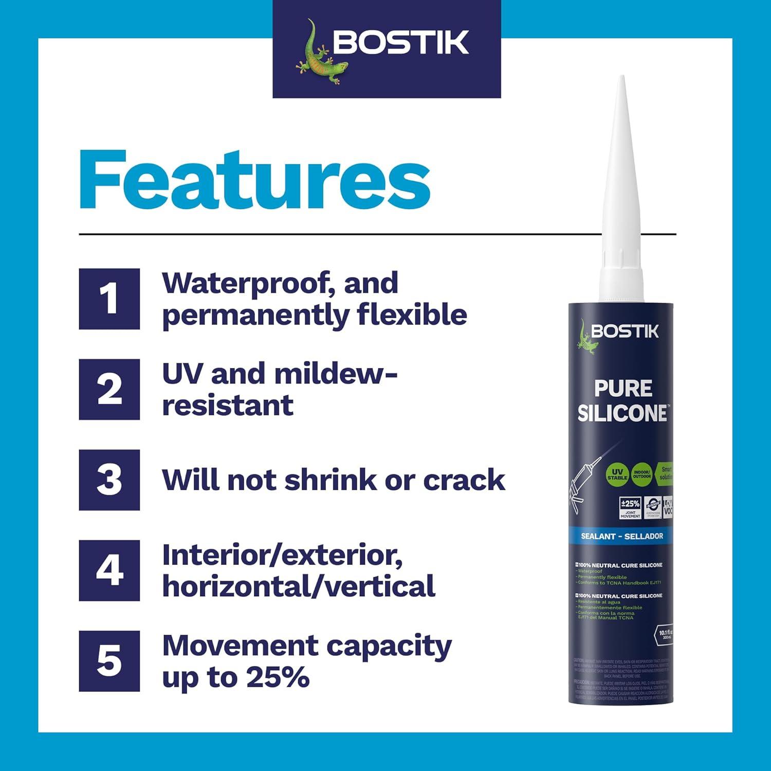 BOSTIK Bostik Silicone Caulk 10.1 oz