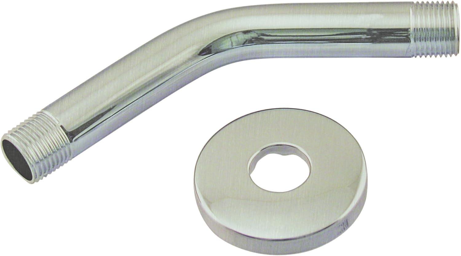 1/2" IPS x 6" Wall Mount Shower Arm with Sure Grip Flange