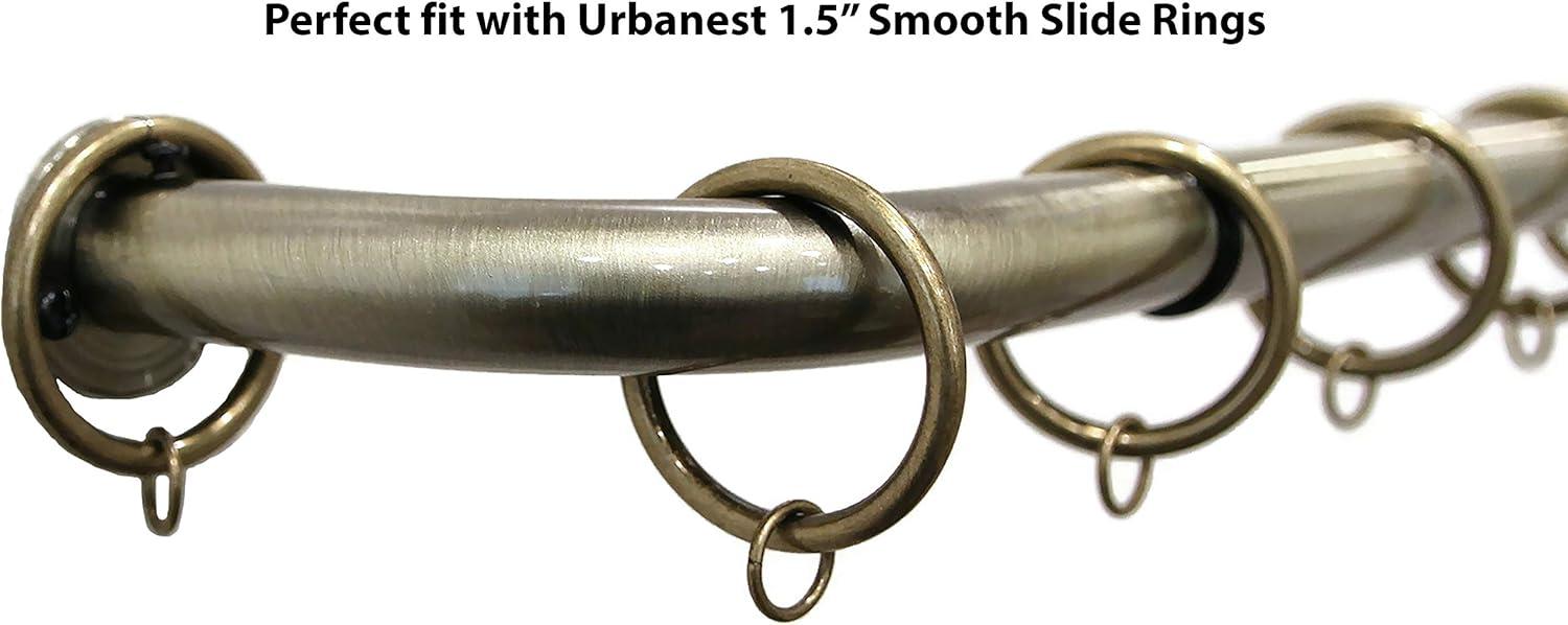 Energy-saving Wraparound Adjustable French Blackout Curtain Rod Set Antique Brass 32"-52" Brass Finish