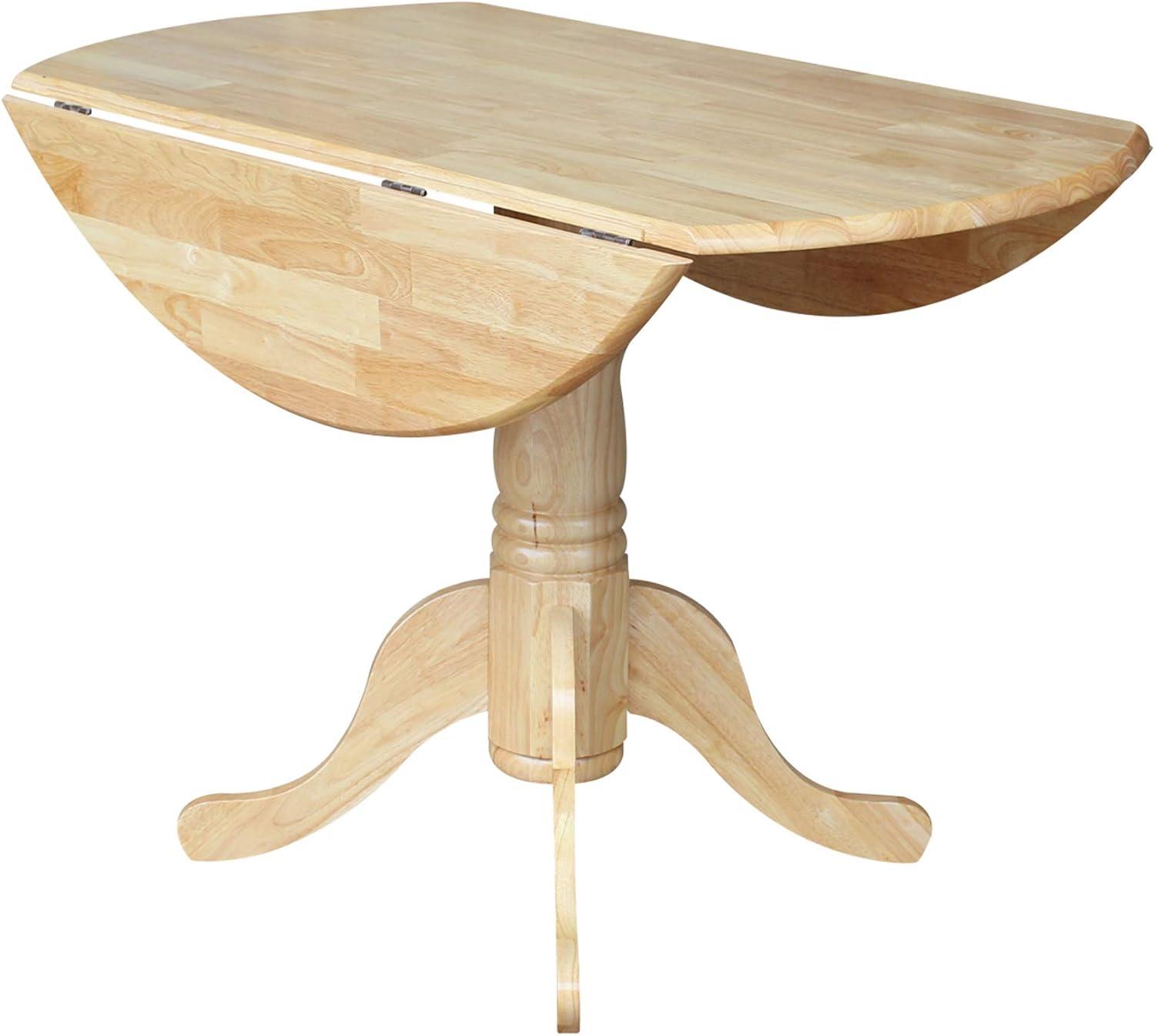 42" Mason Round Dual Drop Leaf Dining Table - International Concepts